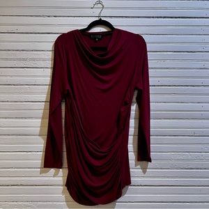 Eloquii Long Sleeve Wrap Red Top